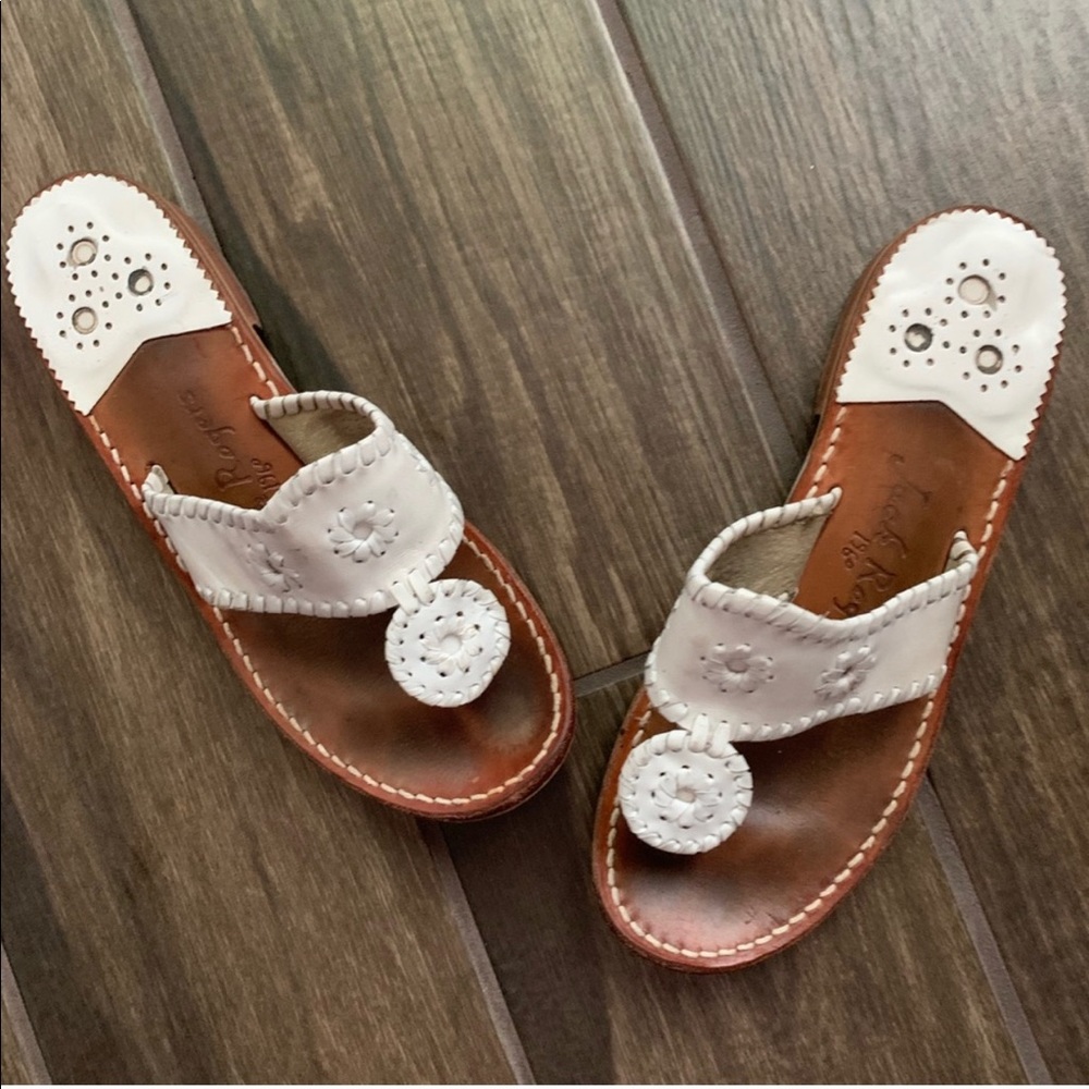 Jack Rogers Nantucket White Palm Beach Sandals